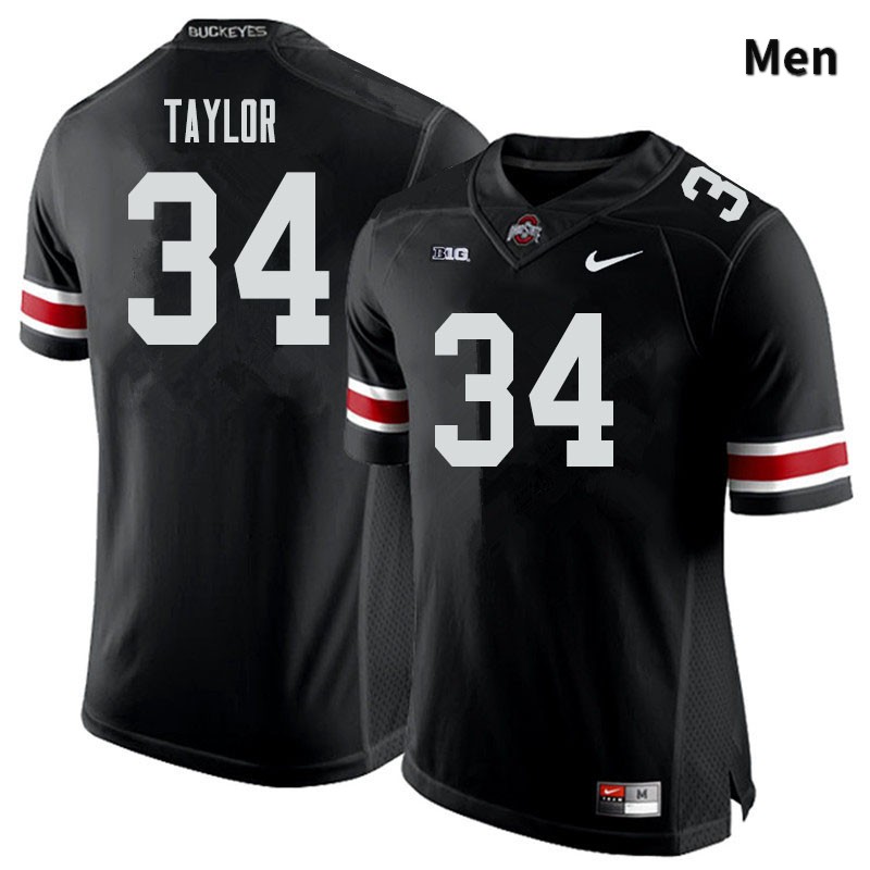 Ohio State Buckeyes Alec Taylor Men's #34 Black Authentic Stitched College Football Jersey